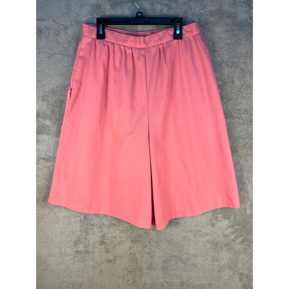 Vintage Nu Look Culottes Size 13/14 Pink High Rise Union Made Preppy Summer - Picture 4 of 7